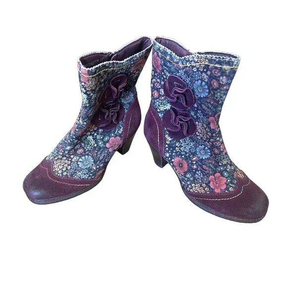 L' Atiste Simonetta Vintage Insired Sued Ankle Boots EU 37 - Picture 5 of 16